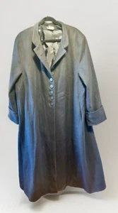 Harve’ Bernard Wool  20W Full Length Black Trench Overcoat VTG Made In Russia - Picture 1 of 9
