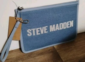 Muñequera grande Steve Madden nueva con etiquetas - azul denim - Imagen 1 de 9