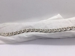 925 Silver Curb Link Bracelet - Picture 1 of 8
