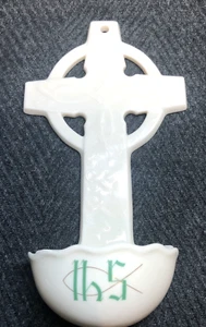 Donegal Parian China Ireland Celtic Holy Water Font IHS Wall hanging - Picture 1 of 20