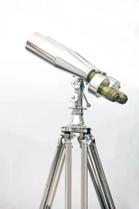 1920s Nautical Brass Binoculars with Nickel Tripod Victorian Maritime - Picture 1 of 8