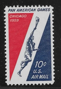 US Scott #C56, Single 1959 Air Mail 10c FVF MNH - Picture 1 of 1