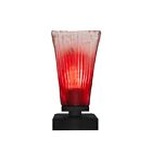 Toltec Luna Accent Table Lamp, Black, 8.75" Square Raspberry Crystal - 52-Mb-636
