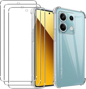For Xiaomi Redmi Note 13 Pro Plus 5G Case Clear Phone Cover + Glass Screen Film - Picture 1 of 15