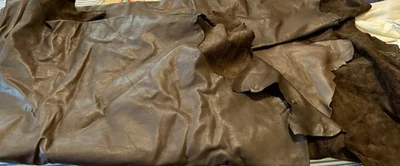 Dark Chocolate Brown Full Grain Leather Hide - Image 1 of 3