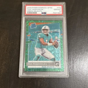 Donruss Optic Tua Tagovailoa Green Velocity Prizm 2020 clasificación Rookie #152 PSA 10 - Imagen 1 de 2