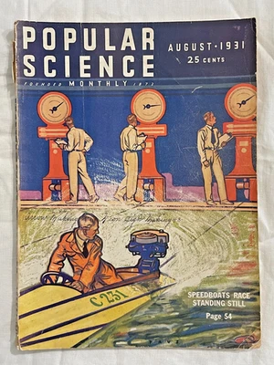 Popular Science Monthly Magazine August 1931 Prof. Piccard Balloon - Complete Foto 1 de 4