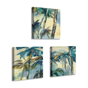 Palme Leinwand Wandbild: Badezimmer Kokosblatt Gemälde Druck Schlafzimmer Hawaii... - Bild 1 von 6