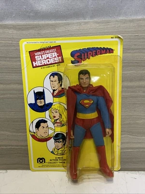 Superman World's Greatest Heroes DC Comics Superman 8” Figure Mego 1976 on card - Image 1 of 4