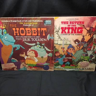 The Return Of The King & The Hobbit Vinyl LP Rankin Bass Disney w/ Booklets - Image 1 of 4