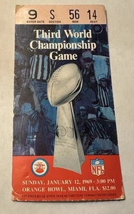 Third World Championship Game Super Bowl NFL Ticket Stub White Variation - Picture 1 of 4
