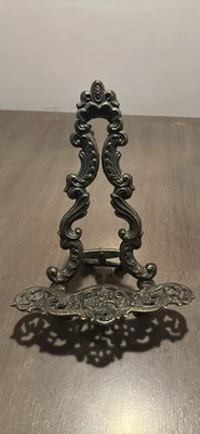 Libro/estante de exhibición colgante/estante de metal estilo antiguo victoriano ornamentado Foto 1 de 4