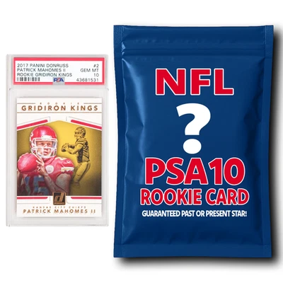 HOFSM.COM HALL OF FAME SPORTS MEMORABILIA NFL PSA 10 Graded Rookie Card Mystery Pack