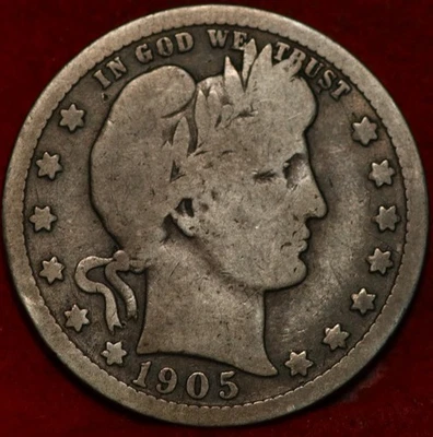 1905 Philadelphia Mint Silver Barber Quarter - Image 1 of 2