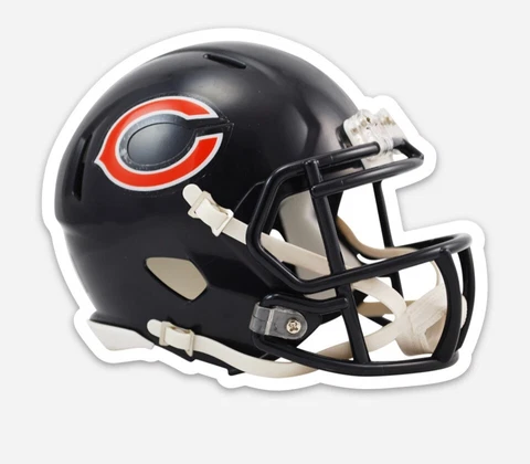 Chicago Bears Helmet - Logo Type Die-cut MAGNET Cover