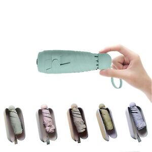 Travel Mini Umbrella for Purse With Case-Small Compact UV Umbrella Protection