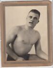 Lg Old Portrait Photo George Pencheff Signed Australian Champion Wrestler c1934