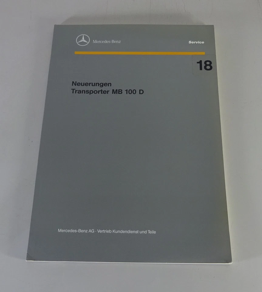Manual De Taller Introducción Mercedes Benz Transporter MB 100 D De 05/1990 - Imagen 1 de 1