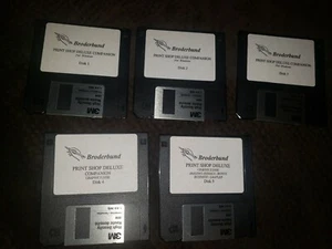 Vintage 3.5" Broderbund Print Shop Deluxe Companion For Windows Floppy Disk - Picture 1 of 4