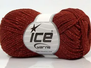 8-Skein Lot Elegant Metallic Cotton Yarn 8x50g Copper - Picture 1 of 4