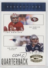 2005 Donruss Throwback Threads Generations Joe Montana Tom Brady #G-8 HOF