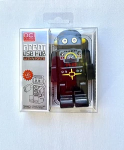 NIP Mini Robot 4 USB Port Plug & Play LED Light Up 2.0 Speed Stocking Stuffer - Afbeelding 1 van 7