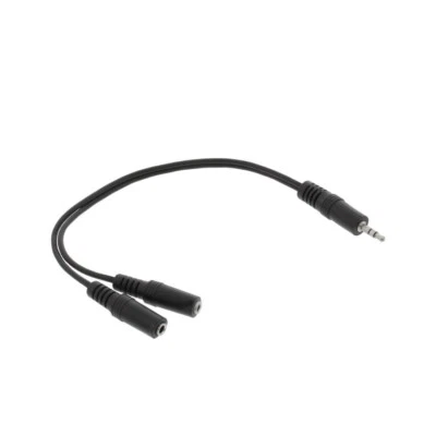 0,2m Klinken Audio Y Kabel InLine Verteiler Klinke 3,5mm Stecker an 2 Buchsen - Bild 1 von 2
