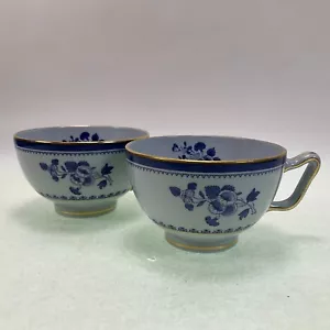 Copeland Spode Gloucester Blue Footed Teacups - Set of 2 - Picture 1 of 5