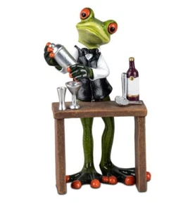 717740 Rana Bar Keeper verde claro 13cm de piedra artificial con detalles divertidos - Imagen 1 de 1