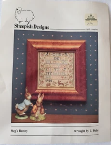Meg's Bunny Sampler Kit by Sheepish Designs Some Work Done DMC Included AA - Picture 1 of 2