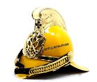 Brass Nautical Yellow Fireman Helmet Designer Wearable Replica Vintage Gift