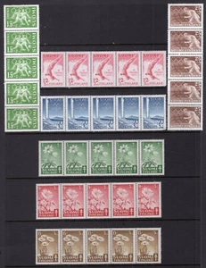 Finnland 1949 Blumen & Olympische Spiele 1952 Charity Sets in 5er Streifen postfrisch - Bild 1 von 1