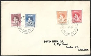 Nauru 1937 KGVI Coronation Set on a Cover SG.44/47 (Not First Day) - Picture 1 of 2