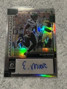 2022 Panini Optic Football Elijah Moore Signature Series HOLO AUTO #SS-EM - Picture 1 of 2