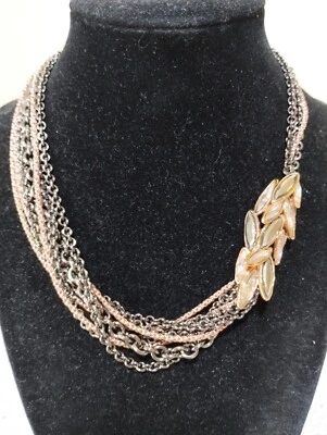 Alexis Bittar Multi Strand Rosetone and Gunmetal Accent of Crystal Choker - Image 1 of 4