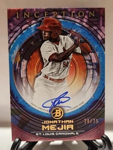 2022 Bowman Inception Jonathan Mejía Prospect lámina fucsia automática /75 #PA-JMJ STL - Imagen 1 de 3