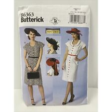 Butterick Pattern B6363 E5 Size 14/16/18/20/22 Vtg Dress & Hat UNCUT sewing