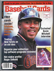1991 BASEBALL CARDS MAGAZINE -  MLB KEVIN MITCHELL (COVER)