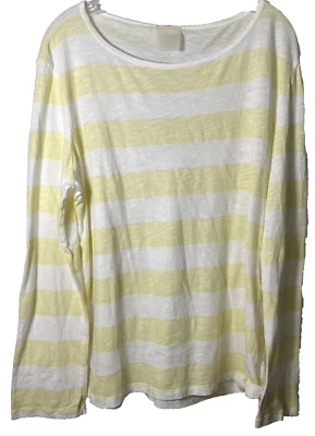 Calvin Klein Performance Quick Dry Long Sleeve XL Yellow White Stripe - Image 1 of 4