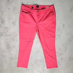 NYDJ Skinny Womens Straight Fit Jeans Sz 18 Salmon Pink - Picture 1 of 15