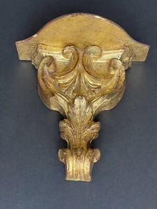 Vintage Italian *LARGE WOOD Gold ~Florentine ITALY SHELF Sconce Antique - Picture 1 of 11