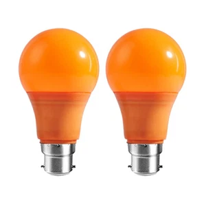 2 Pack B22 Bayonet LED Bulb SMD 2835 5W Orange Non-dimmable Bulbs for Spotlight - Picture 1 of 6
