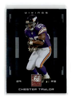 2008 Donruss Elite - #55 - Chester Taylor - Minnesota Vikings - Image 1 of 2