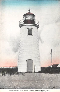 c.1910 Plum Island Light House Newburyport MA Postkarte - Bild 1 von 2