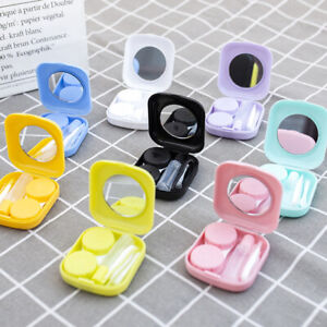 Travel Kit Pocket Mini Contact Lens Case Travel Kit Easy Carry Mirror Lenses -ca