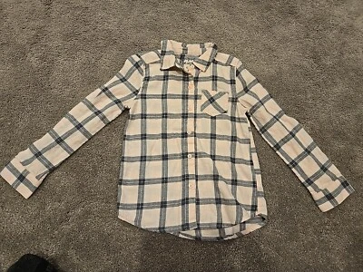 Дети девочек прыжки бобы длинным рукавом розовый W серый полоски рубашка на пуговицах размер 6 - Изображение 1 из 3