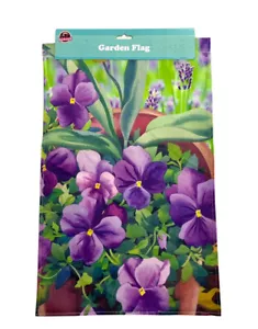 Garden Yard Flag Flag Pansies Floral Purple Multicolor 12 X 18 in - Picture 1 of 11