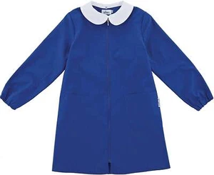 School girl apron, zip closure, blue color - Picture 1 of 2