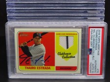2018 Topps Heritage Thairo Estrada Clubhouse Collection Patch #TE PSA 10 Auto