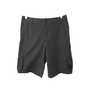 Boy's XL Shorts Under Armour Gray Heat Gear Cargo Adjustable Waist - Picture 1 of 7